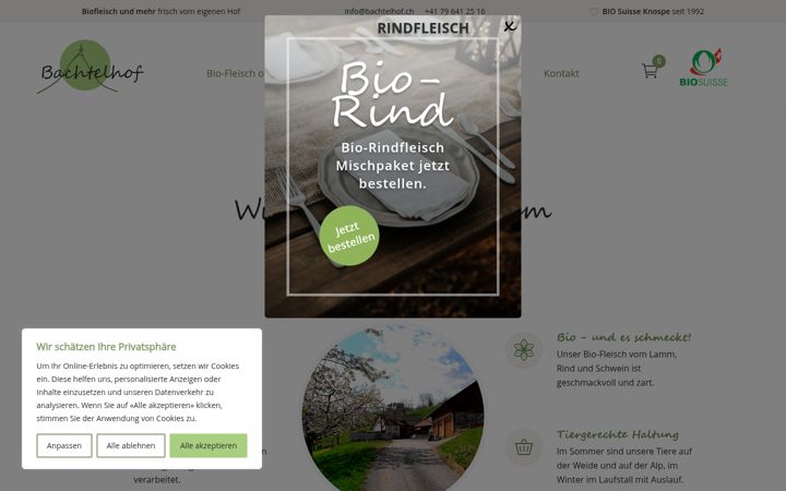 Skærmbillede af bachtelhof.ch