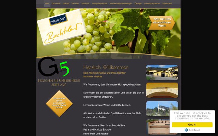 Screenshot of bachtler-weingut.de
