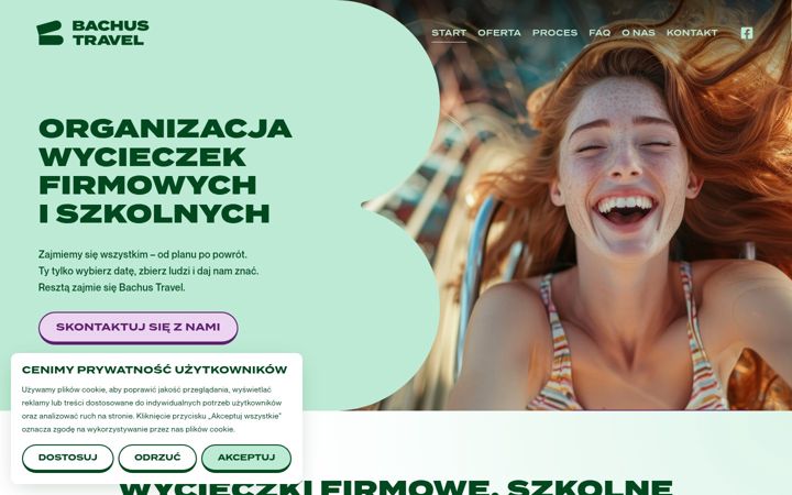 Screenshot of bachustravel.pl