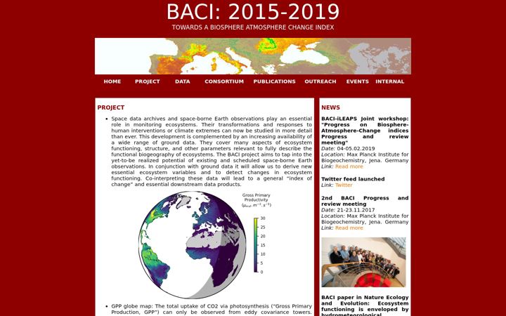 Screenshot of baci-h2020.eu