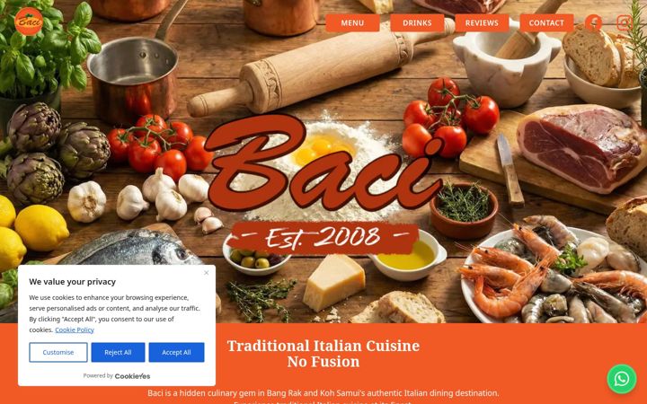 Screenshot of baci-samui.com