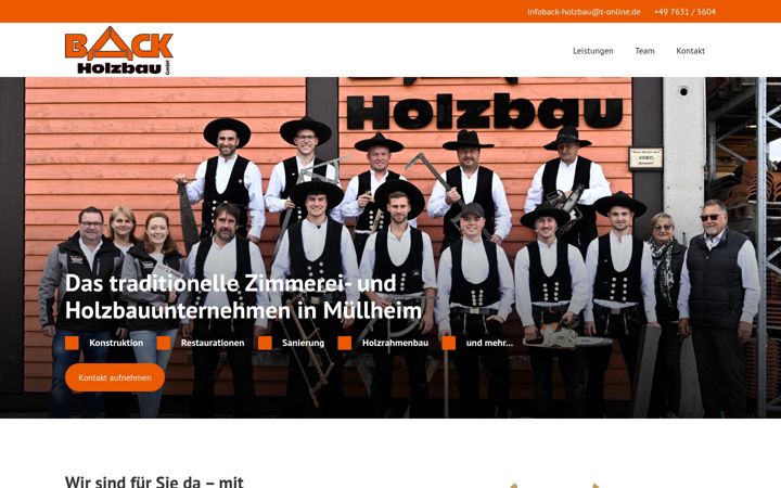 Screenshot of back-holzbau.de