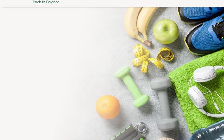 Screenshot of back-in-balance.ca