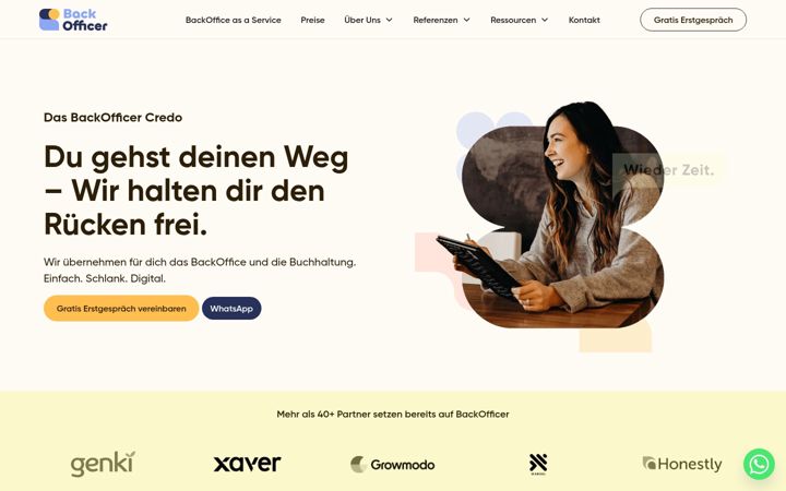 Screenshot of back-officer.de