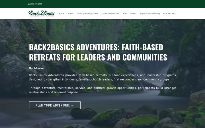 Screenshot of back2basicsadventures.org