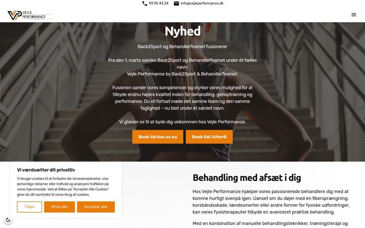 Screenshot of back2sport.dk