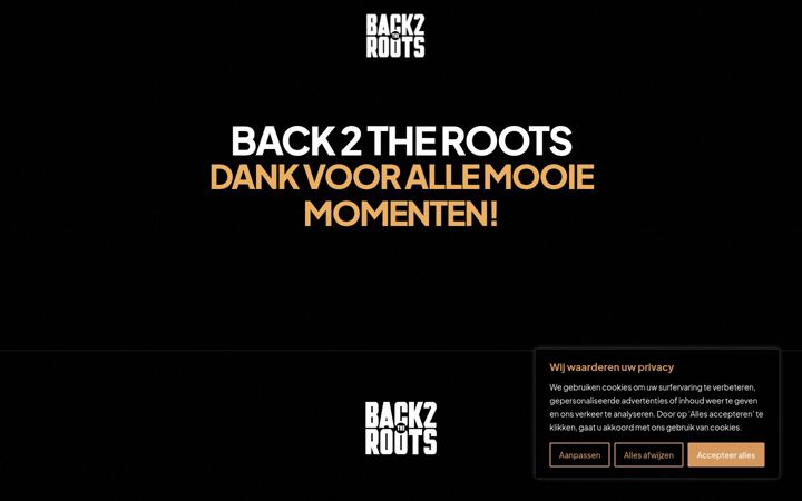 Екранна снимка на back2theroots.be