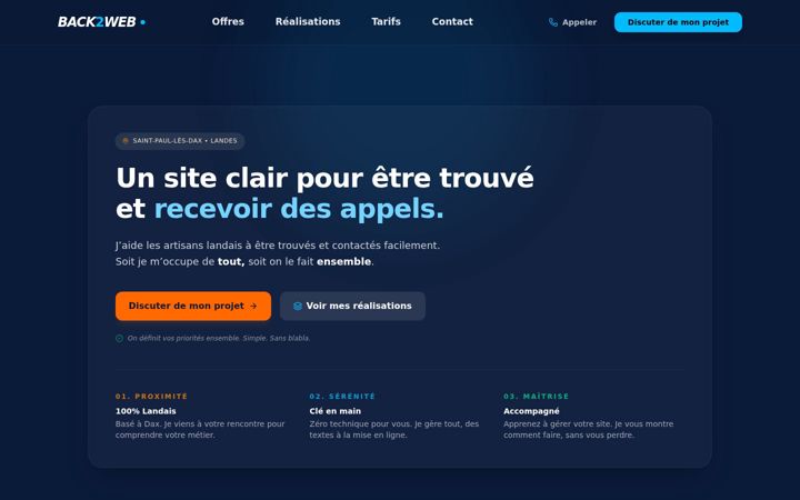 Screenshot of back2web.fr