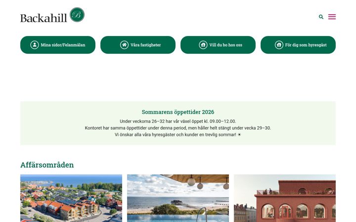 Screenshot of backahill.se