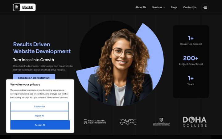 Screenshot of backb.ca