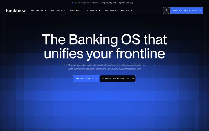 Екранна снимка на backbase.com