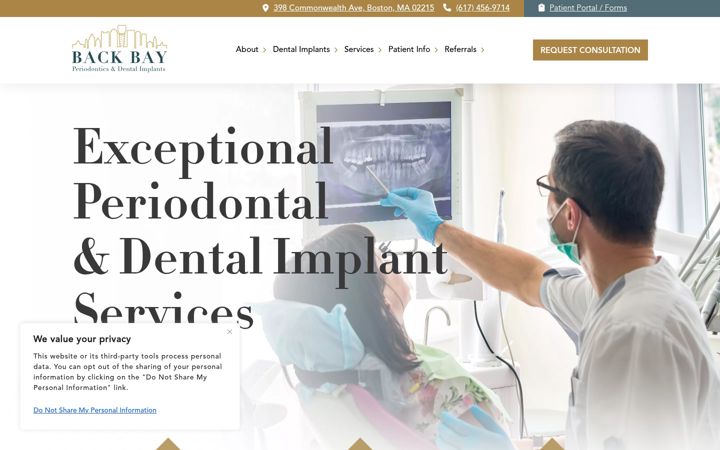 Screenshot of backbayperio.com