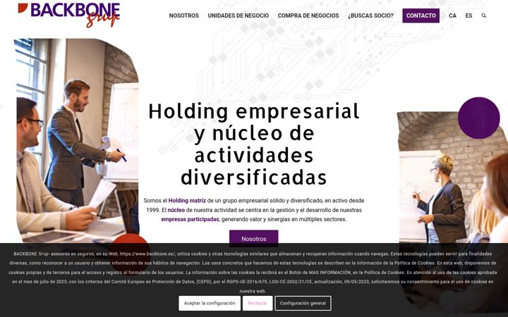 Screenshot of backbone.es