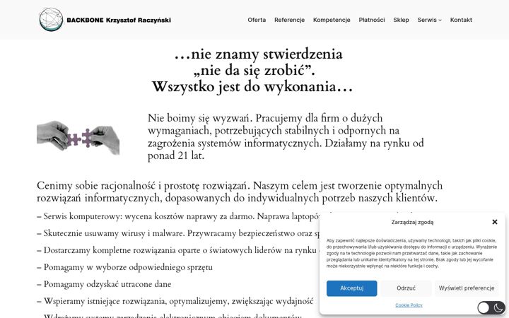 Screenshot of backbone.pl