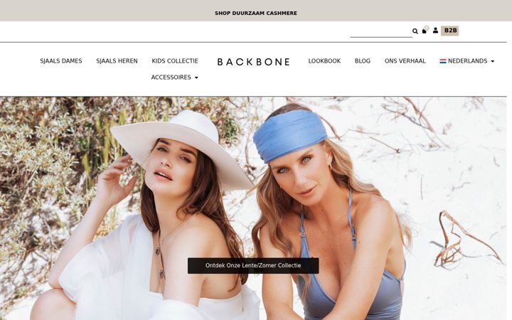 Screenshot of backbonestore.nl