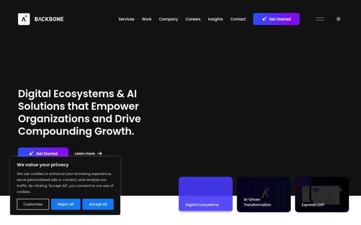 Screenshot of backbonetechnology.gr