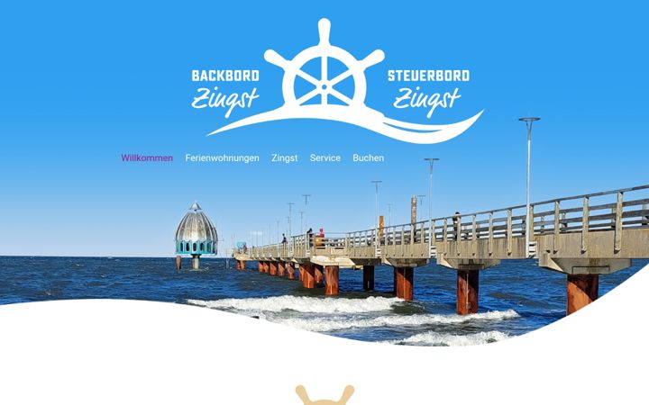 Screenshot of backbord-zingst.de