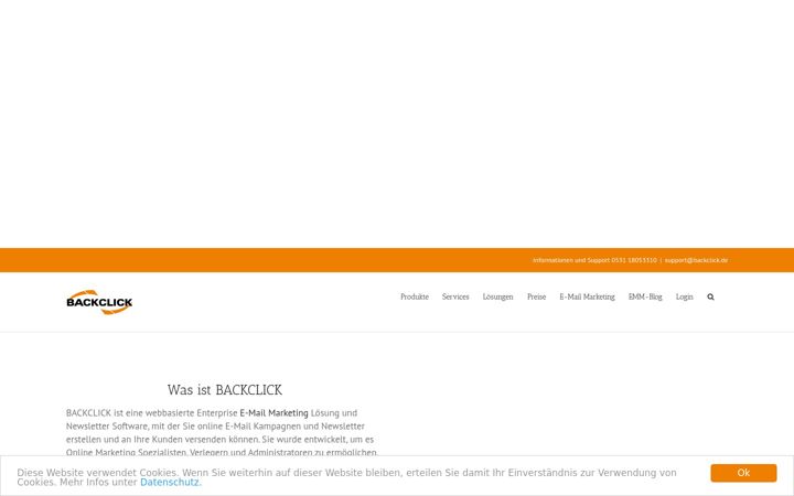 Екранна снимка на backclick.de