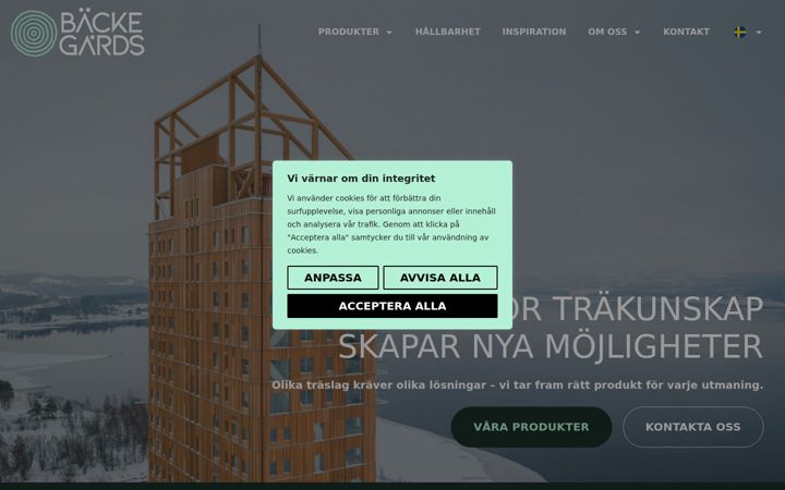 Screenshot of backegards.com