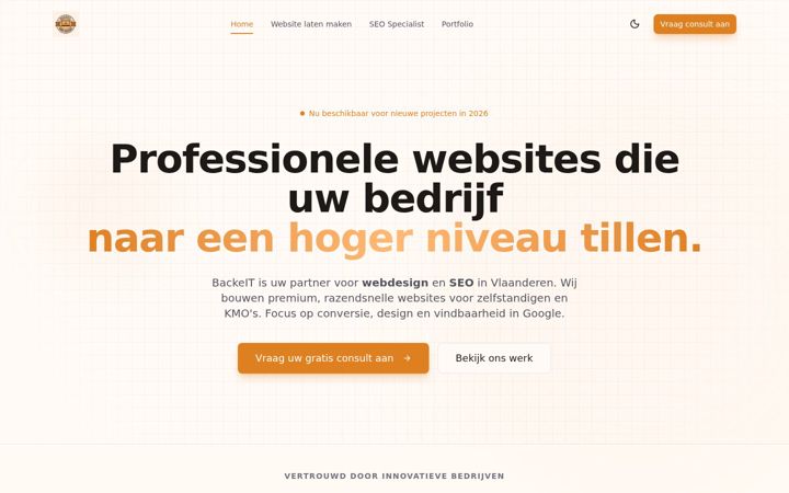 Screenshot of backeit.be