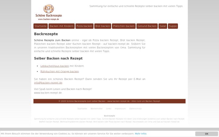 Screenshot of backen-rezept.de