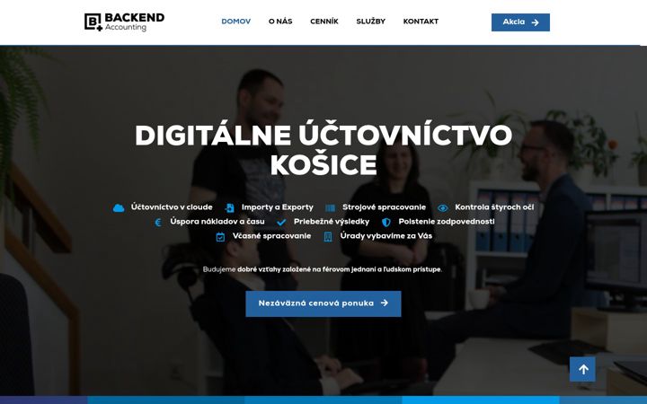 Snímek obrazovky backend-accounting.sk