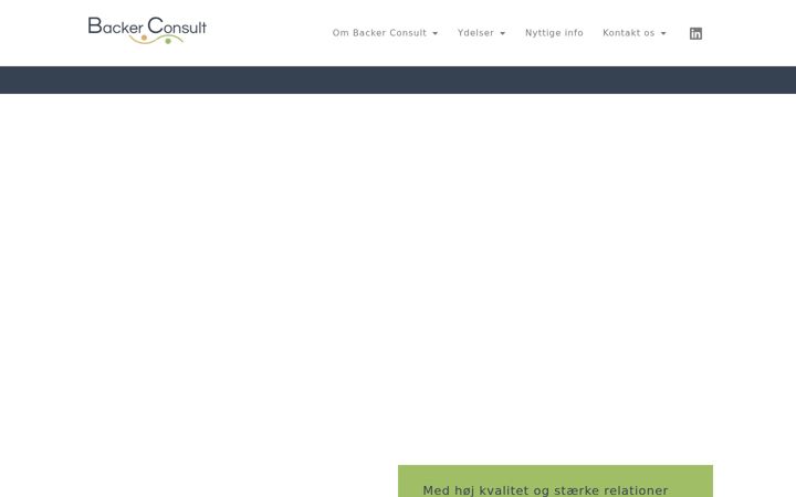 Screenshot of backerconsult.dk