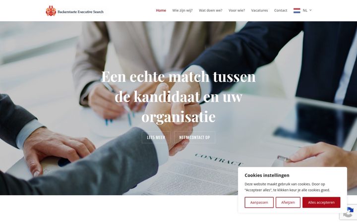 Screenshot of backerstaete.nl