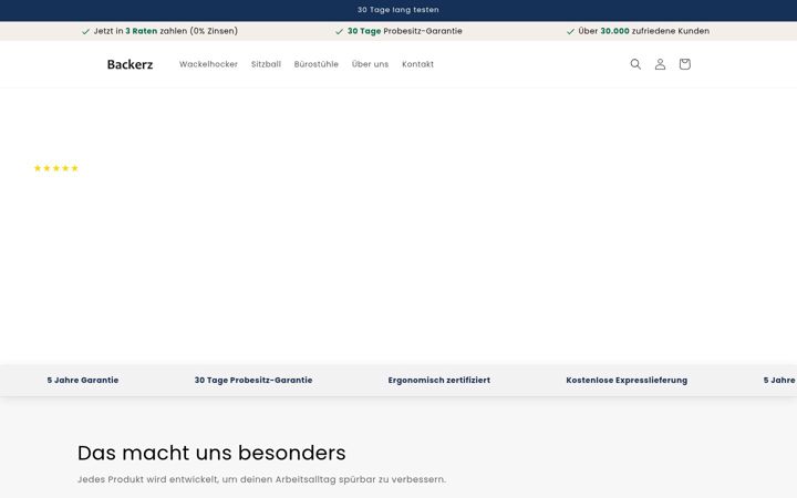 Screenshot of backerz.de