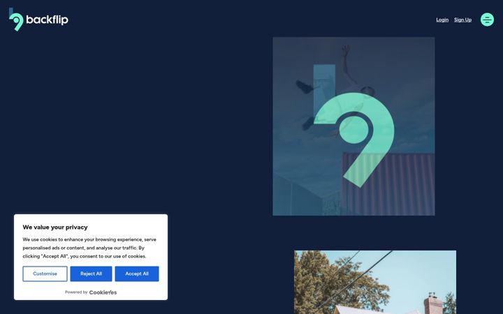 Screenshot of backflip.com