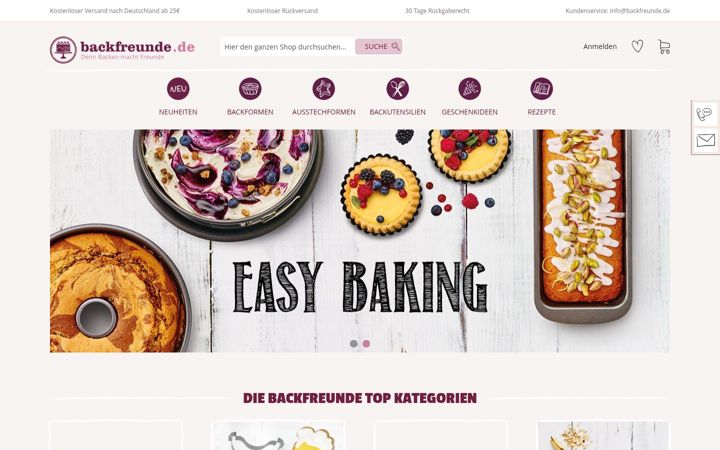 Screenshot of backfreunde.de