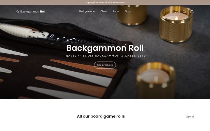 Screenshot of backgammonroll.com