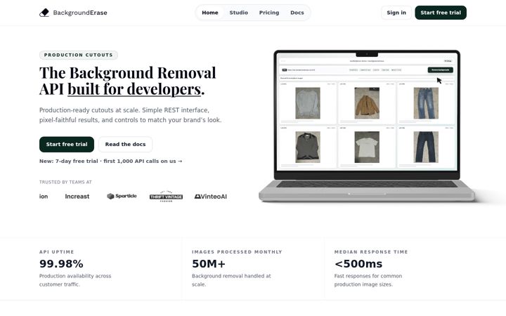 Screenshot of backgrounderase.net