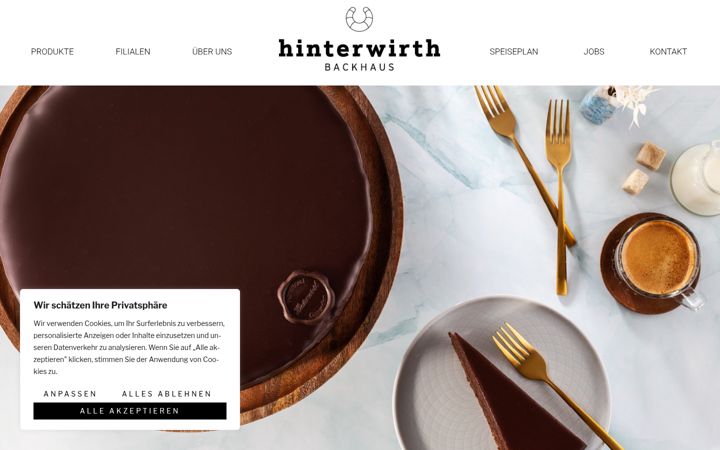 Screenshot of backhaus-hinterwirth.at