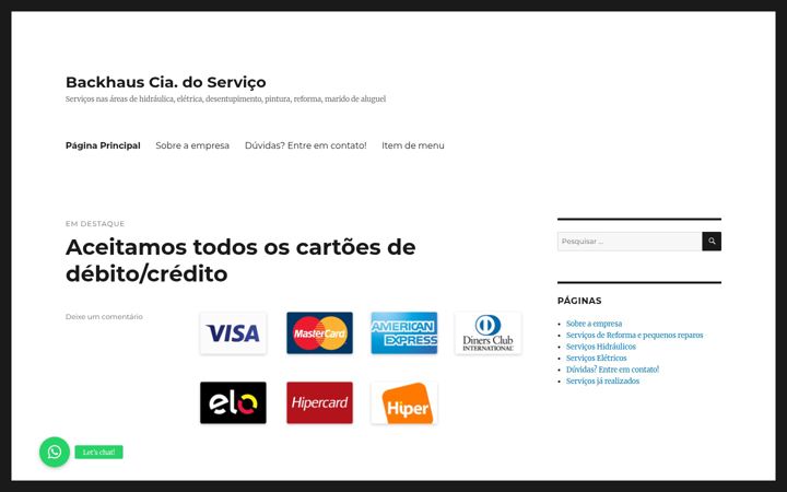 Zrzut ekranu backhausciadoservico.com.br