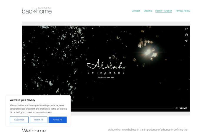 Screenshot of backhome.pt