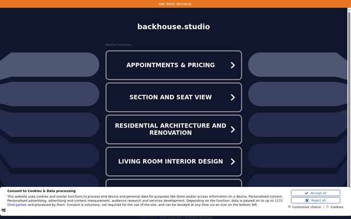 Screenshot of backhouse.studio