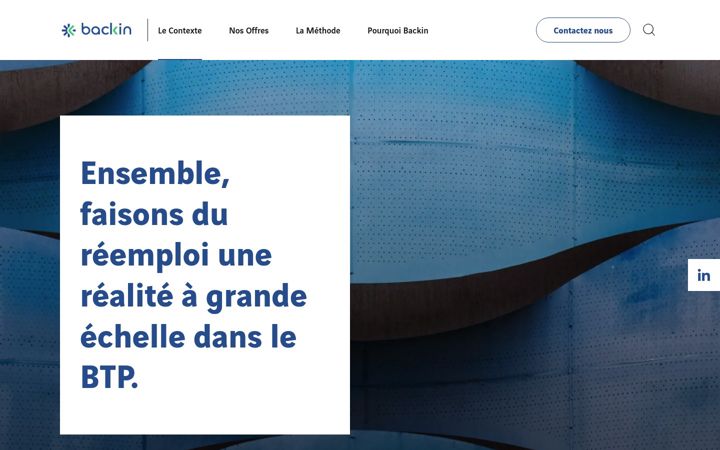 Screenshot of backin.fr