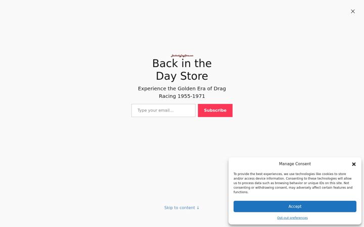 Screenshot of backinthedaystore.com