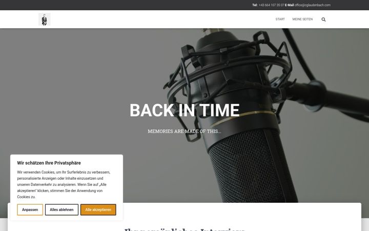 Screenshot of backintime.at
