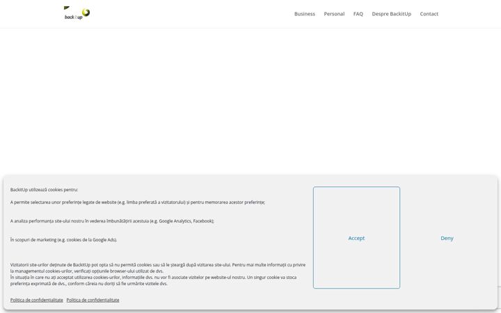Screenshot of backitup.ro
