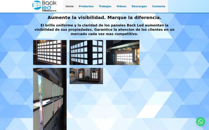 Screenshot of backled.com.ar