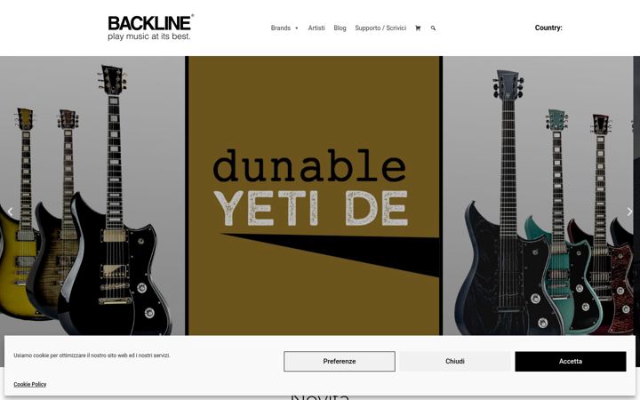 Screenshot of backline.it