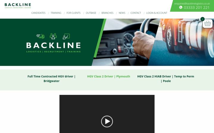 Screenshot of backlinelogistics.co.uk