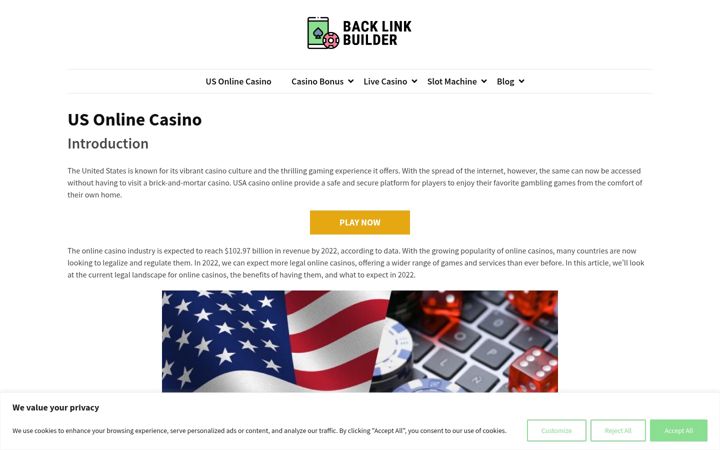 Screenshot of backlinkbuilder.biz