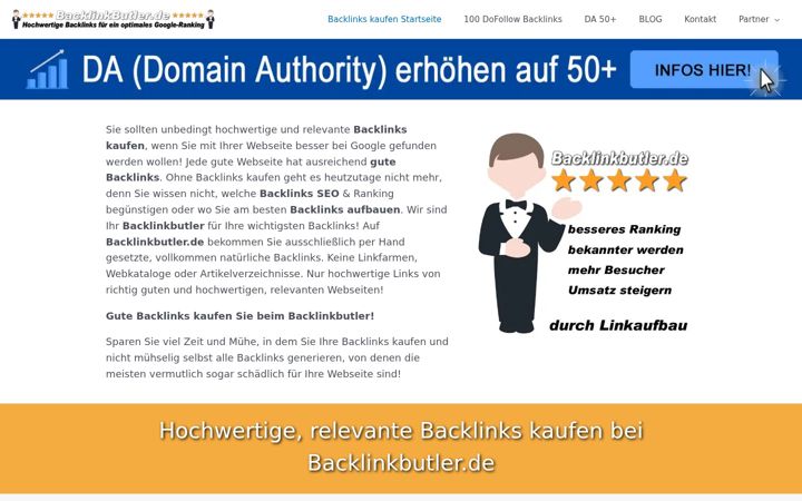 Screenshot of backlinkbutler.de