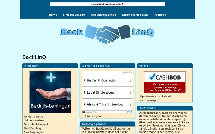 Screenshot of backlinq.nl
