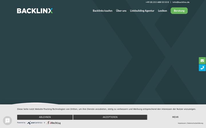 Screenshot ta' backlinx.de