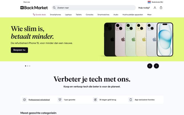 Screenshot of backmarket.nl