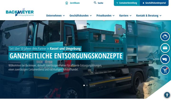 Ekrano kopija backmeyer.de